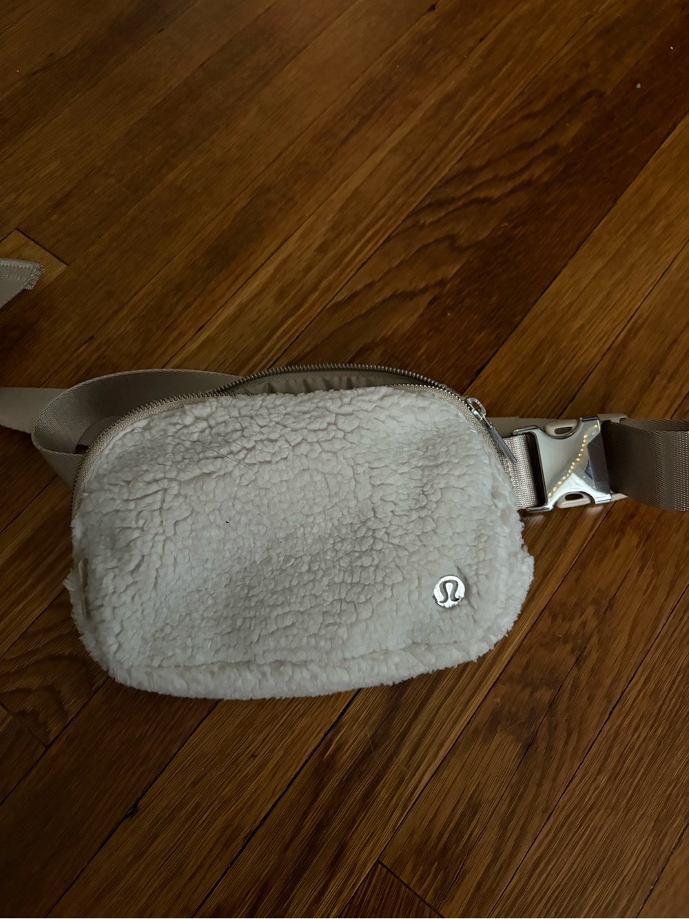 lululemon athletica Cream Faux-Sherpa Belt Bag